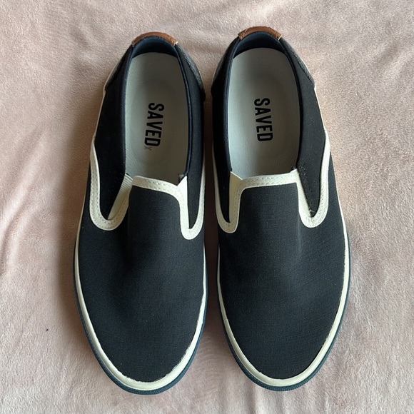 SavedX Black Standards Slip On Sneakers Size 7.5 - Picture 2 of 10
